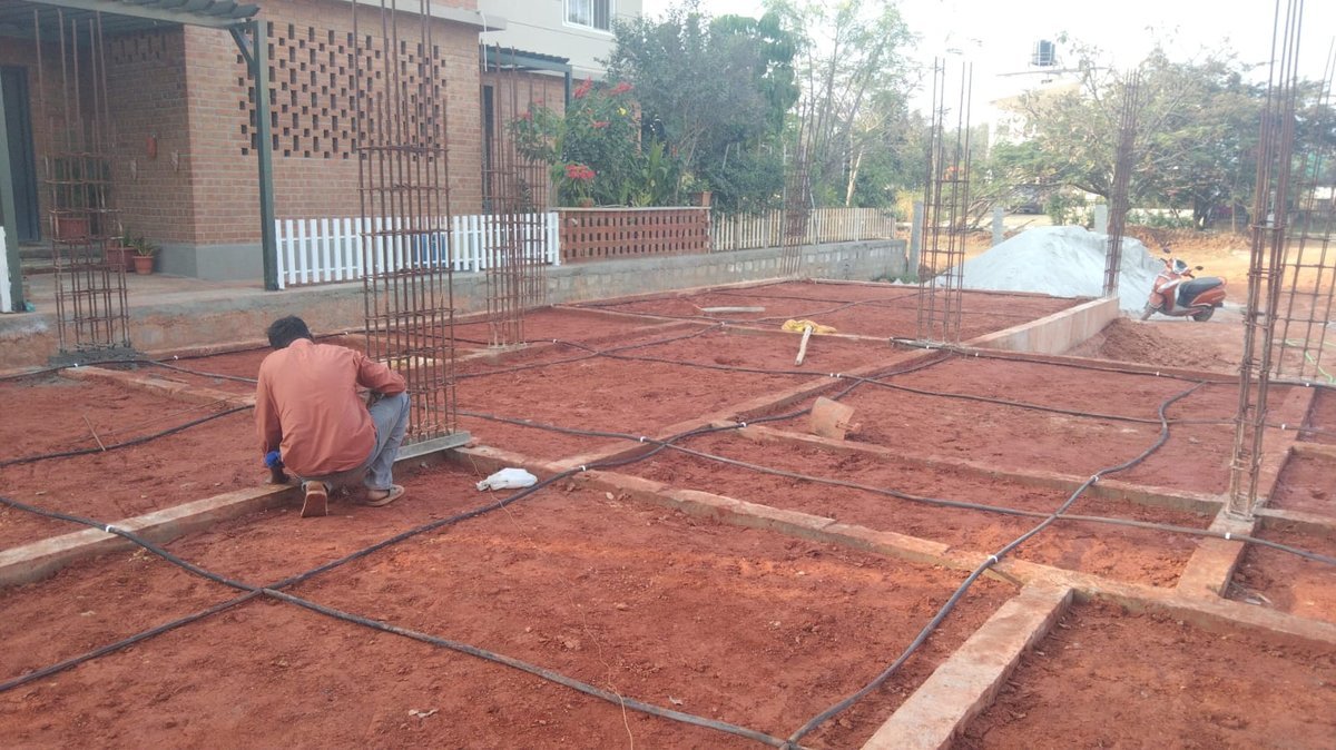 Anti-termite reticulation system installation in plinth level